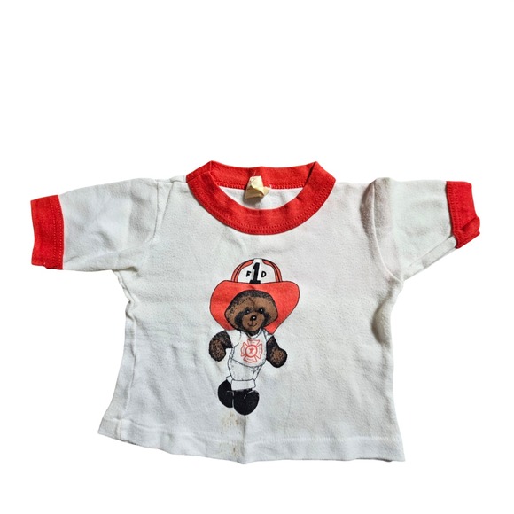 Paramount Other - Vintage Paramount Bear Graphic Ringer Tee Baby 18 Mos. Cotton Blend 80s Kidcore